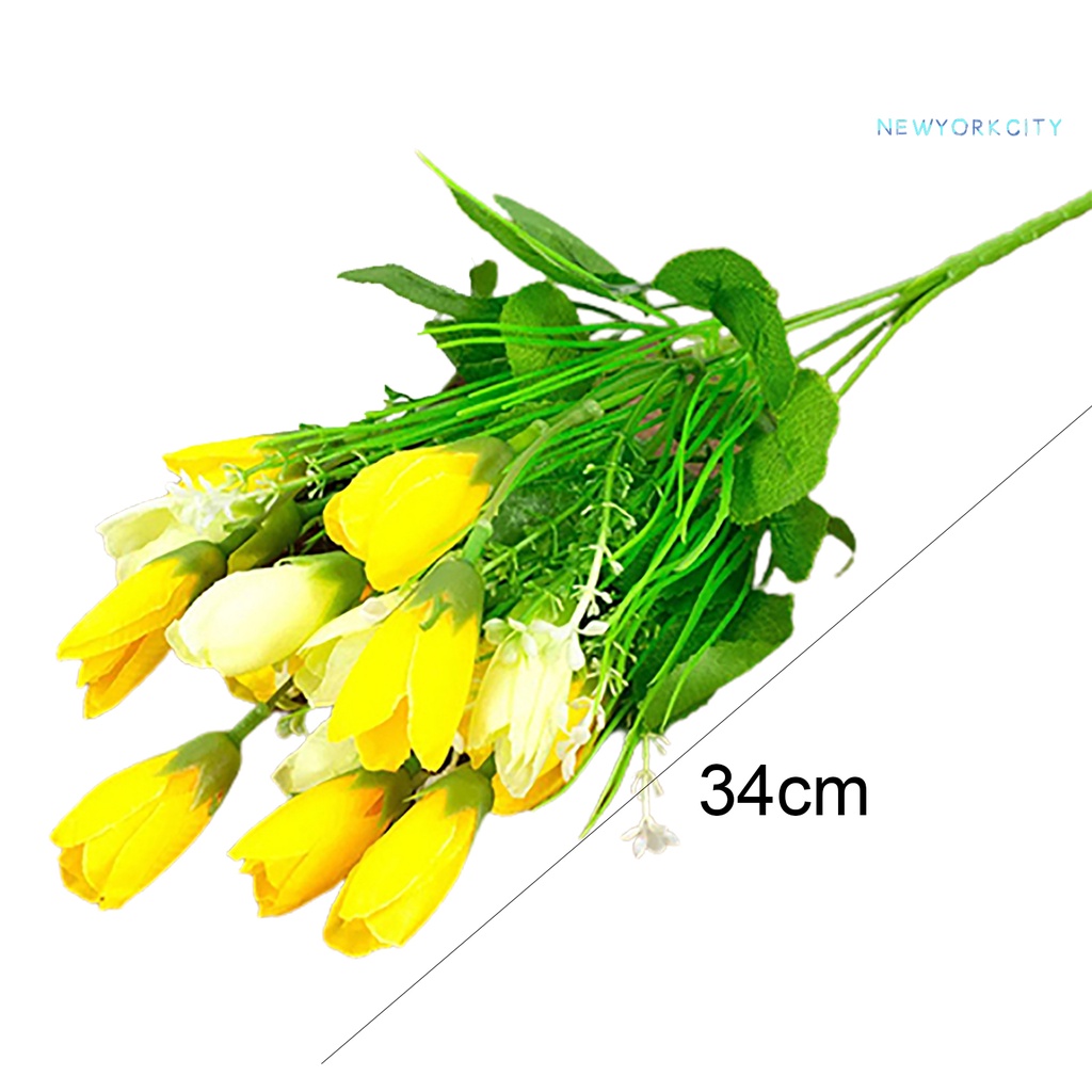 1 Bó 15 Bông Hoa Tulip Nhân Tạo Bằng Lụa Thân Thiện Với Môi Trường Trang Trí Nhà Cửa/Tiệc Cưới