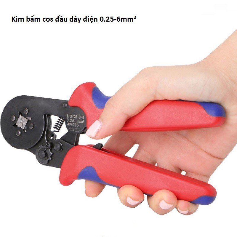 Kìm bấm cos dây điện 0.25-6mm²