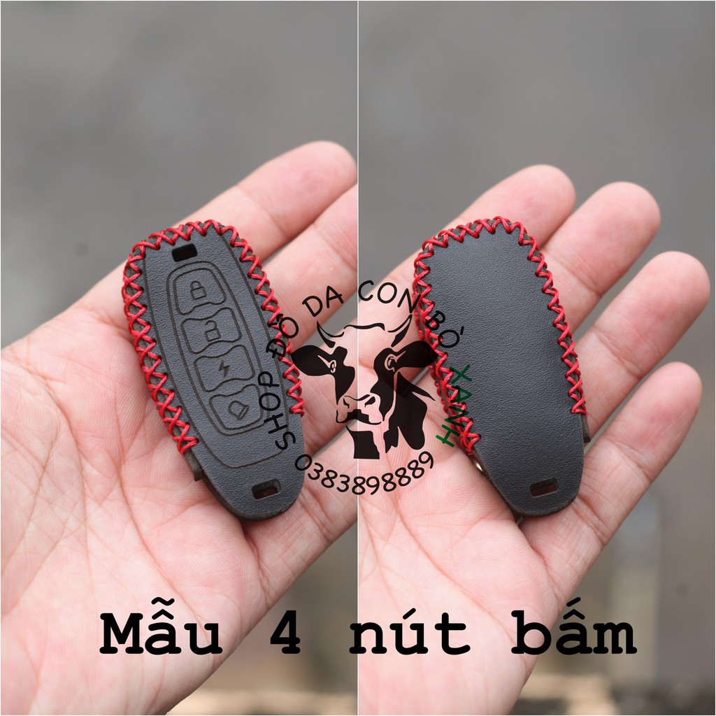 Bao da chìa khoá hyperion mẫu nút A B, 2 nút, 3 nút, 4 nút PHOM BÉ handmade da thật