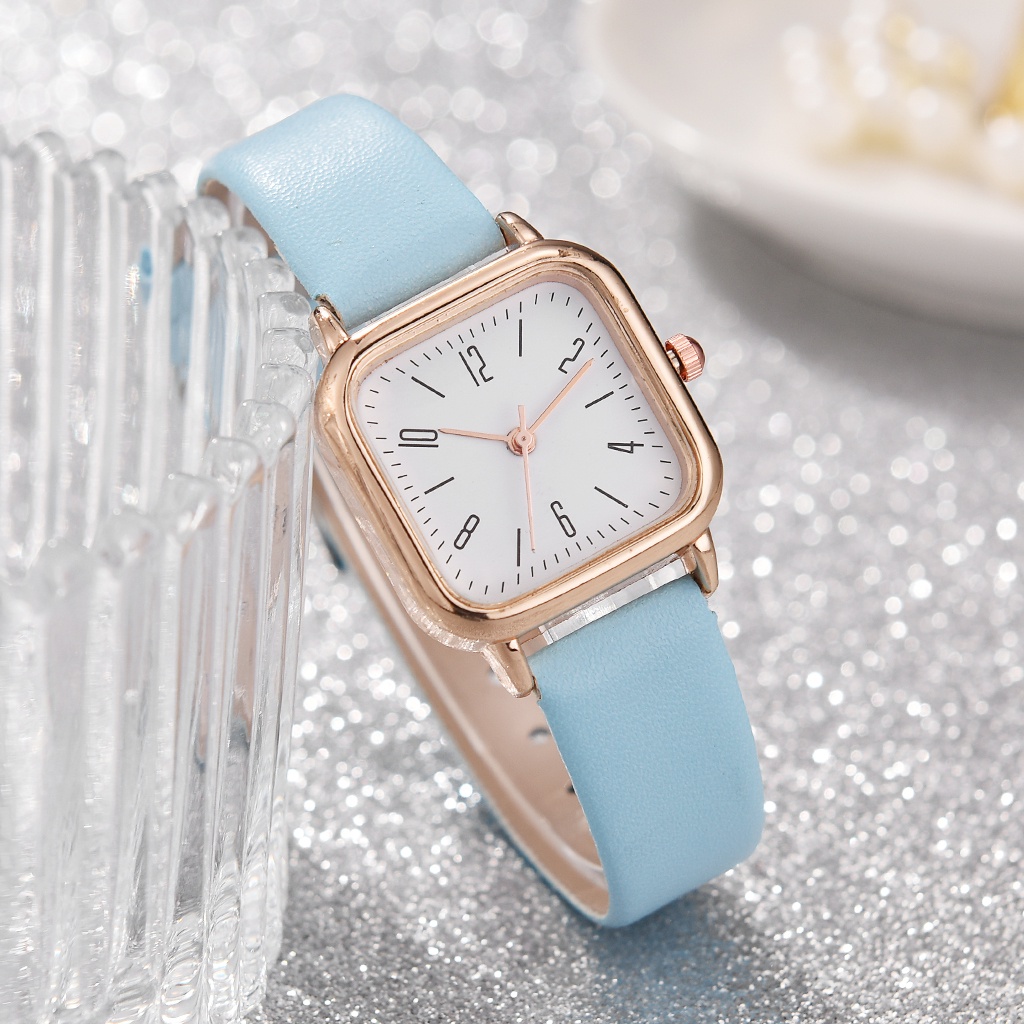 Mới Đồng Hồ Quartz Nữ Mặt Vuông Nhỏ Phát Quang Thời Trang Hàn Quốc 2022