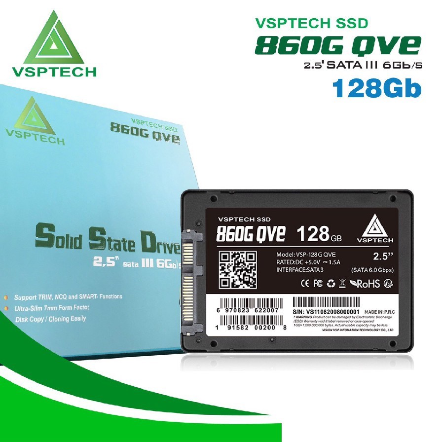 Ổ Cứng SSD VSPTech 2.5" Sata 128g (860G QVE) Mới | BigBuy360 - bigbuy360.vn