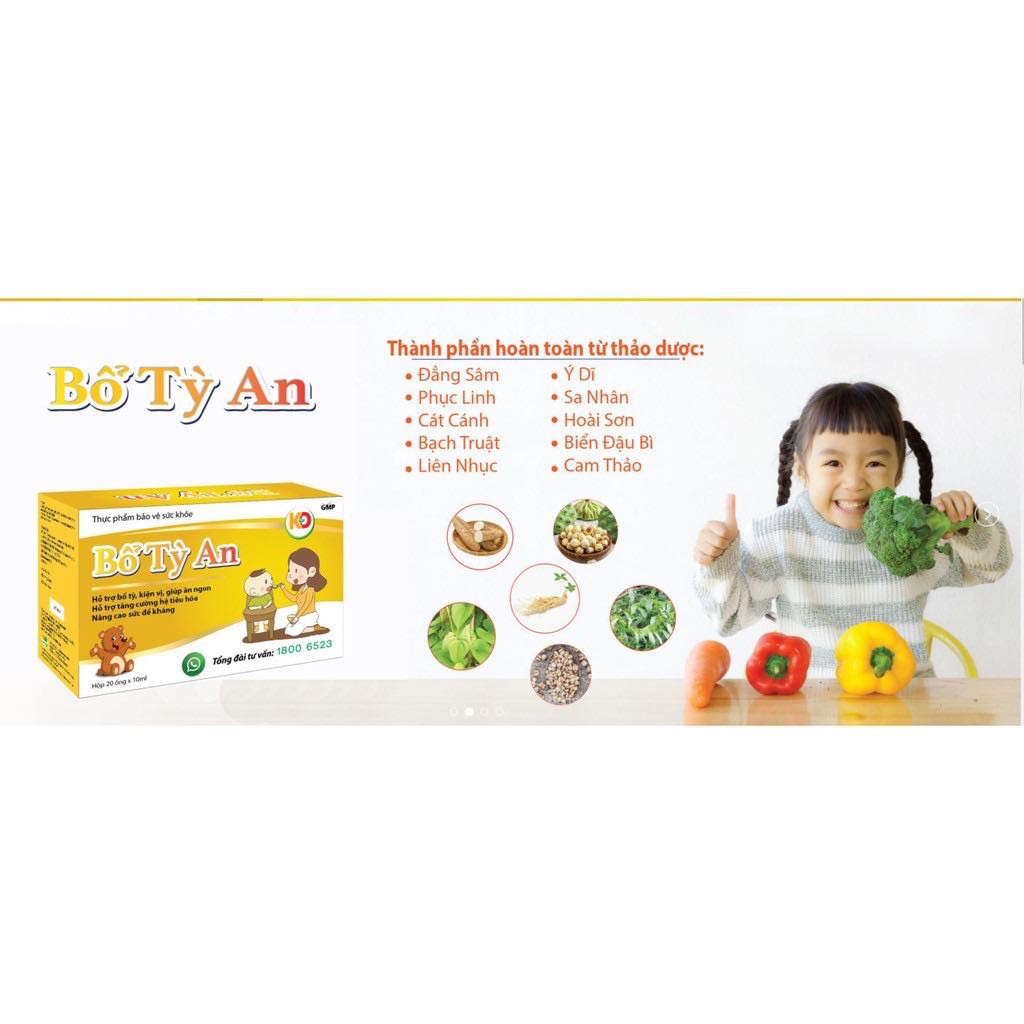 Siro Ống Bổ Tỳ An hỗ trợ tăng cường hệ tiêu hóa và nâng cao sức đề kháng, hộp 20 ống – Health Pharmacy