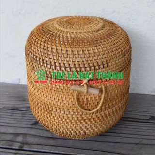 Hộp MÂY đựng trà có nắp, hộp đựng bánh kẹo đồ trang trí