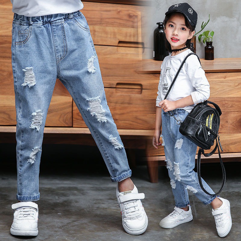 Quần Denim Lưng Thun Cho Bé