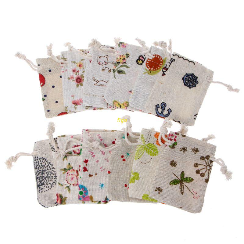 1 Túi Dây Rút Cotton Đựng Quà Tặng / Trang Sức Tiện Dụng