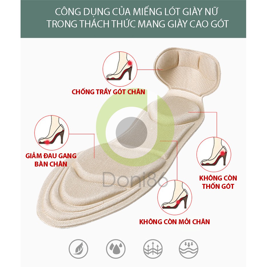 2 cặp lót giày cao gót, giày búp bê - loại nguyên bàn PK11 _2 cặp