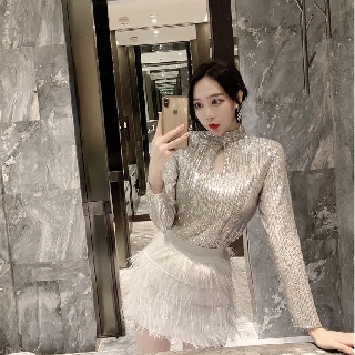 Áo dài tay Kim Sa Bling Bling Sang Chảnh tiệc tùng party nổi bật quyến rũ