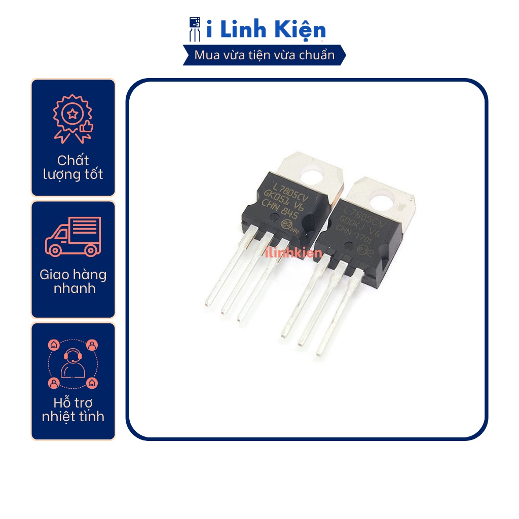 7805 L7805CV 1.5A 5V chất lượng tốt.