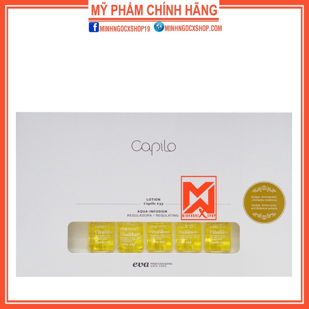 Tinh Chất Chống Rụng Tóc Kinh Niên, Kích Mọc Tóc Eva Capilo Lotion Energikum - Vitalikum Hộp 10X7ml