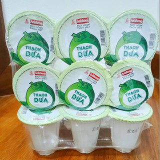 Thanh Hóa - Lốc 6 Ly Thạch Dừa Ánh Hồng 90g (540g)