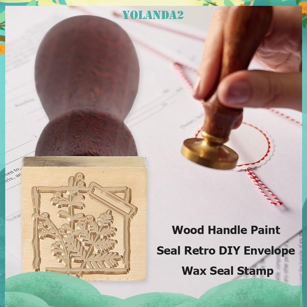 Con Dấu Sáp Hình Vuông Hoạ Tiết Động Vật Phong Cách Retro