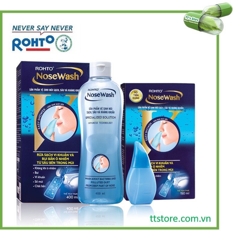 Bộ vệ sinh mũi Rohto NoseWash 400ml / Miniset 150ml [Nose wash, mini set]