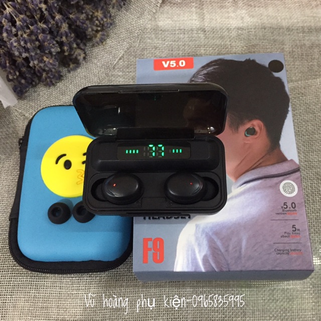 Tai nghe Bluetooth AMOI F9 Pro - Chống nước - Sạc dự phòng