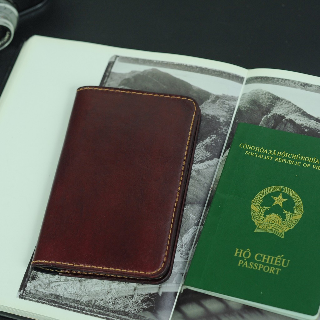 Bìa da bọc Passport - Đồ da Handmade - Mino Crafts VI201