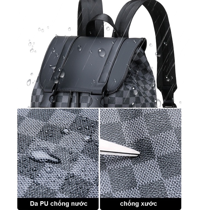 Balo da nam nữ lv đi học cao cấp IRRY cặp đi học nam nữ đẹp phong cách thời trang unisex