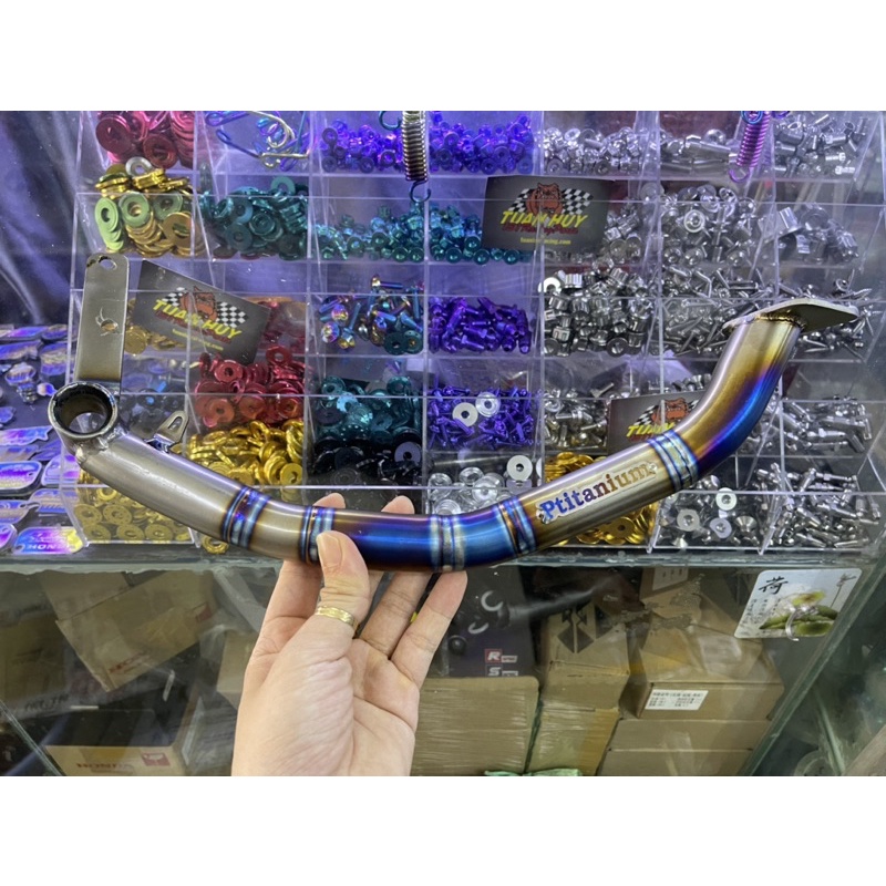Cần đạp thắng  titan chân sirus chất liệu titanium gắn trực tiếp cần phanh thắng chân wave dream