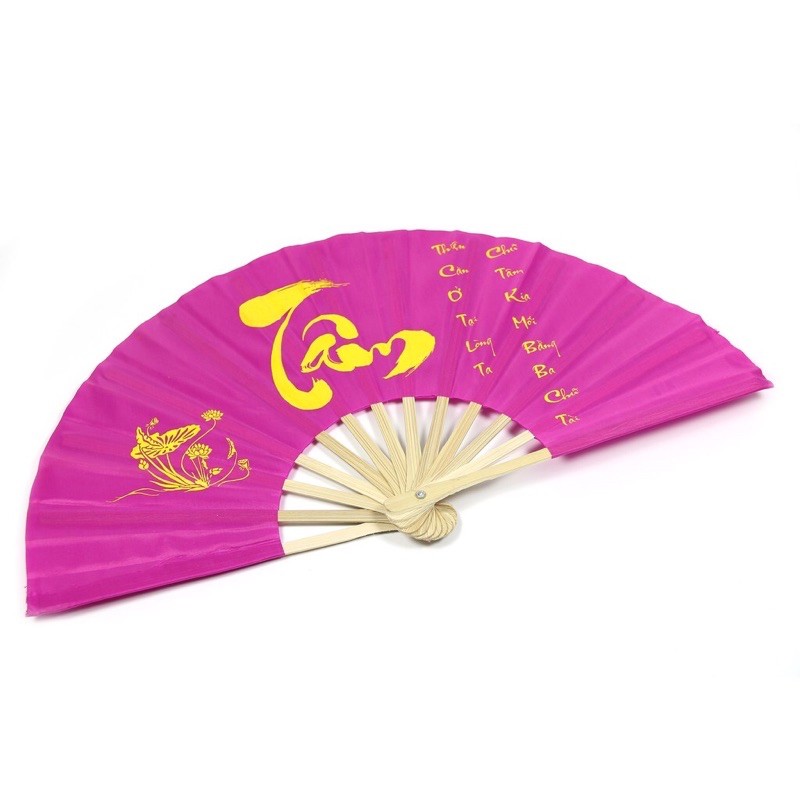 Quạt lụa thư pháp