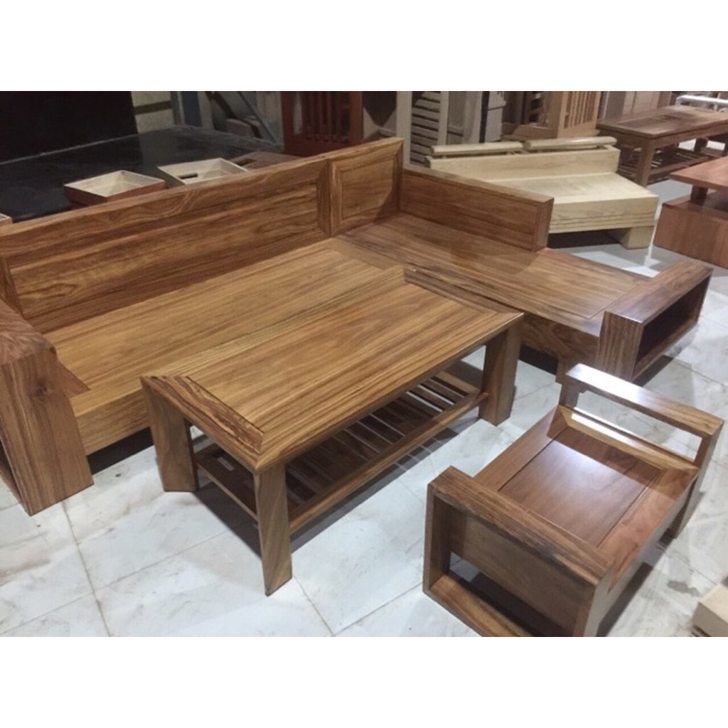 Sofa gỗ sồi cao cấp TPG - 10 - sofa phòng khách giá rẻ