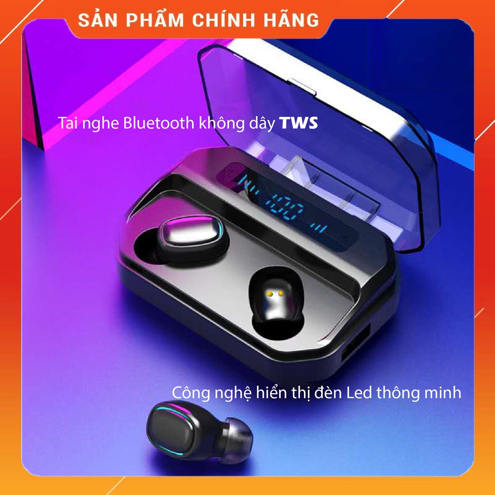 Tai Nghe Không Dây A88 - Kết nối Bluetooth 5.0 - Thiết Kế Hạt Đậu - Êm Tai - Không Thấm Nước - Âm Thanh Mạnh - Pin Trâu