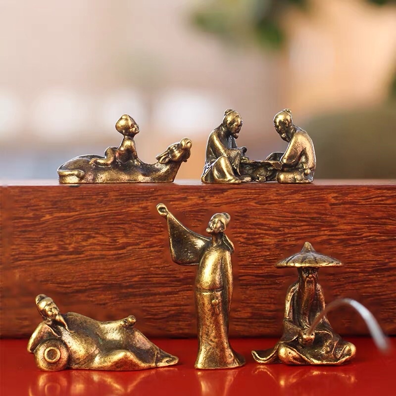 Tượng đồng mini phối tiểu cảnh bonsai, hòn non bộ, phối Lũa—có trên 60 mẫu