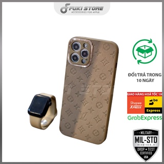 ComBo Dây Silicone Apple Watch Ốp Iphone màu nâu cà phê siêu hot