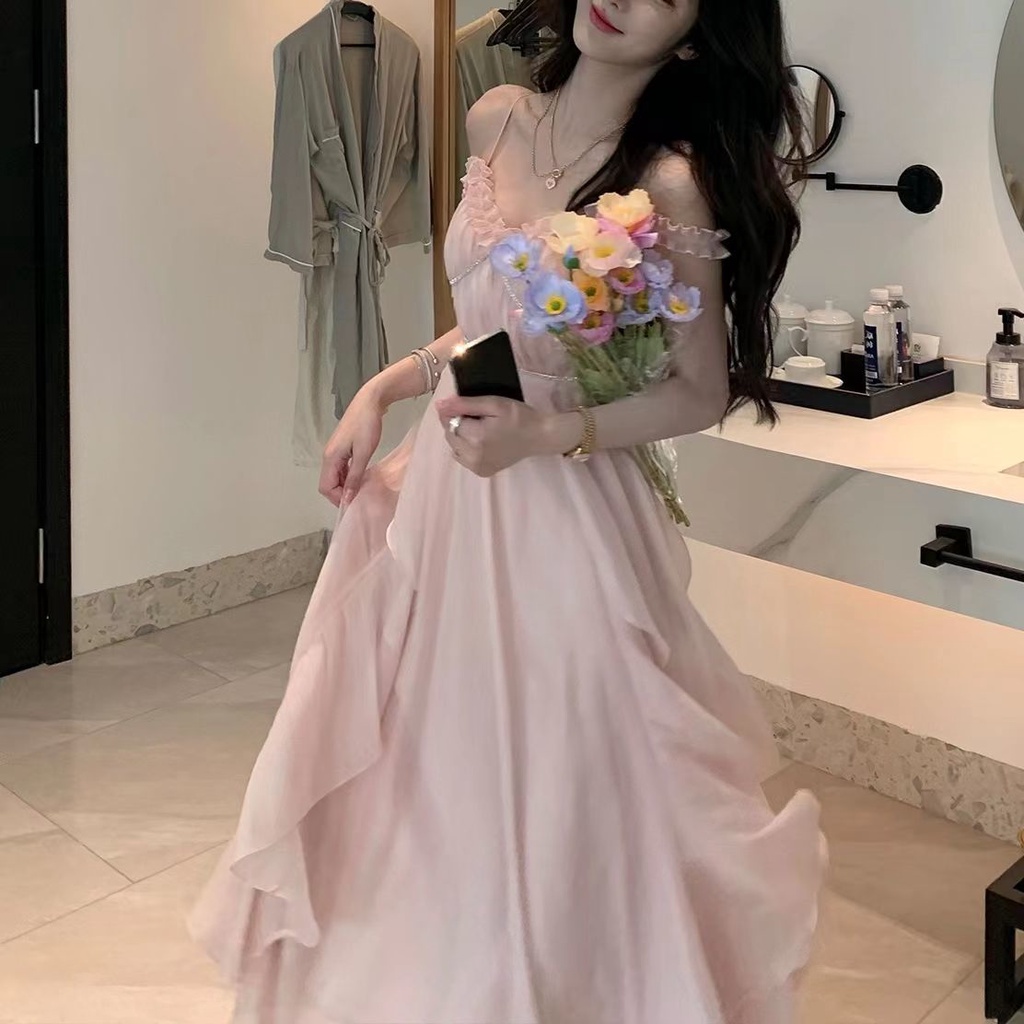 Pure desire for sweet and spicy Dorothy garden design sense of minority lace skirt children's medium-long style fairy style shows the trend of thin dress