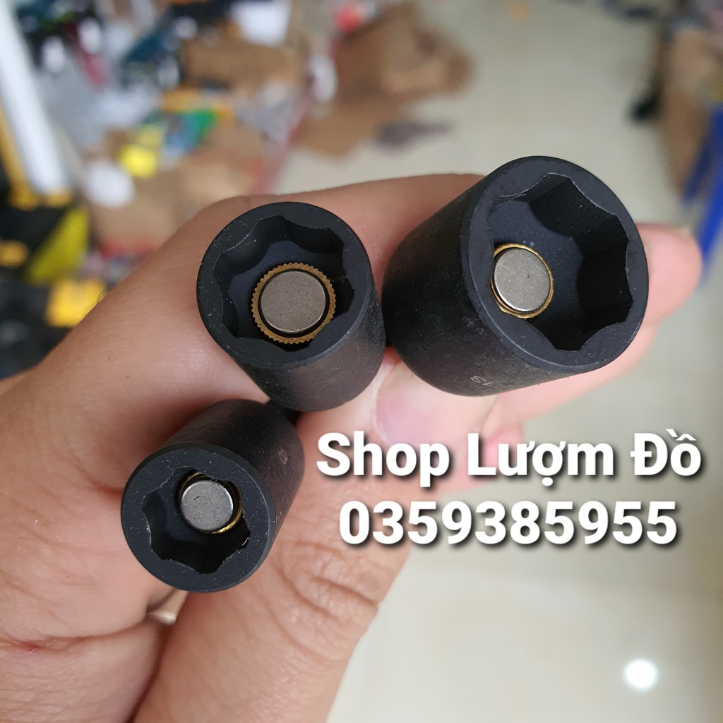 Đầu bắn tôn bosch 8mm 10mm 13mm thép đen, nam châm cứng