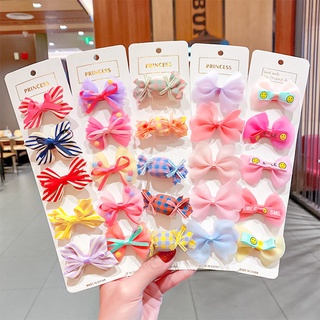 Set 5 kẹp tóc nơ vải voan KIDSBOWS nhiều màu dễ thương dành cho bé gái