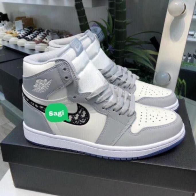 [Full Box Bill ] Giày jordan dior cổ cao + cổ thấp nam nữ màu xám bản cao cấp | BigBuy360 - bigbuy360.vn