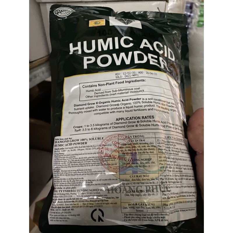 Humic Acid Powder Nhập Khẩu Mỹ Túi 1kg