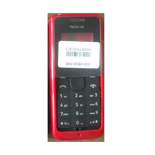 Vỏ nokia 105 2015 2 sim đuôi sạc dẹp ( không sườn - có phím )