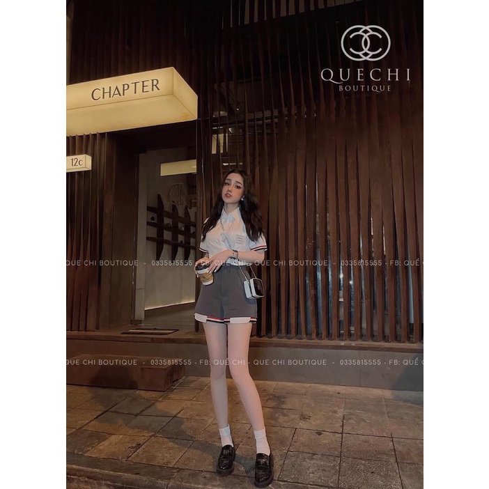 Set áo phông trắng mix quần short Thom Browne hot hit
