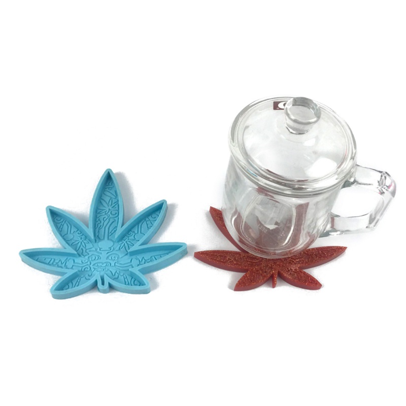 Khuôn Silicone Làm Đế Lót Ly Hình Chiếc Lá