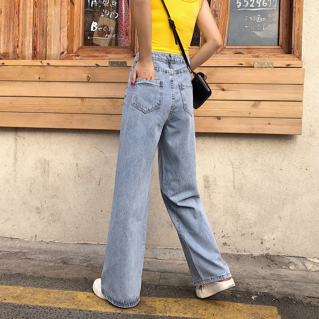 [Size S,M] Quần Jeans nữ ống rộng Ulzzang Quảng Châu QDJ7
