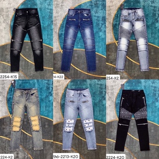  Quần Jeans Batman Quần Bò Nam Siêu Cấp Quần Jeans Vá Da Rách Gối Vải Bò Co Dãn 4 Chiều 