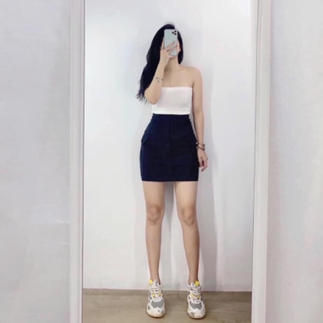 Quần váy cạp cao chất tuyết mưa