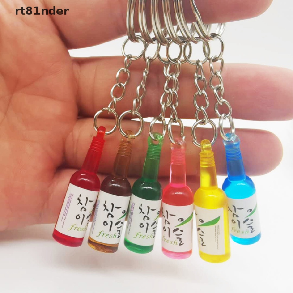 Móc chìa khóa hình chai rượu thời trang Hàn Quốc độc đáo