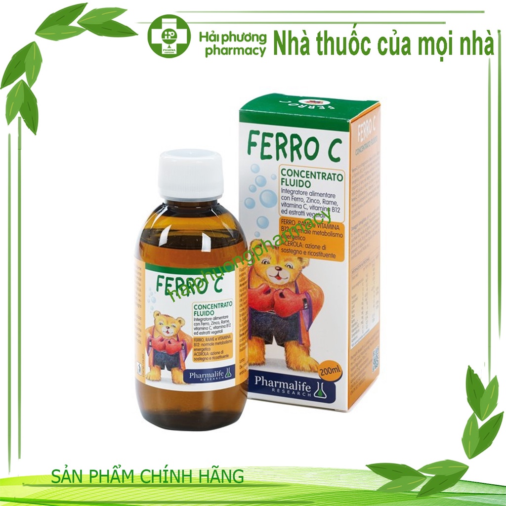 FITOBIMBI FERRO C  Bổ sung Sắt, Kẽm, Vitamin C cho trẻ nhỏ. (Chai 200ml)