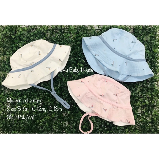 Mũ vành che nắng vải sợi tre BU Baby