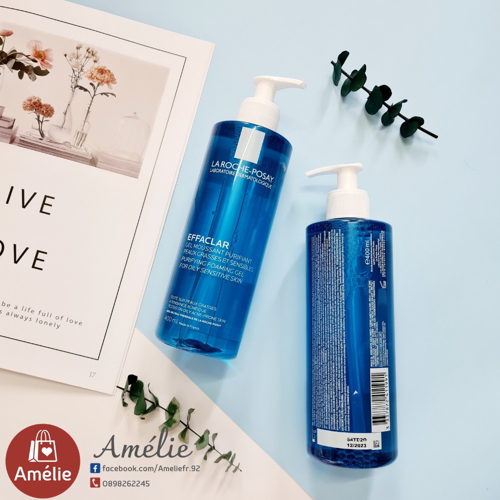 Sữa rửa mặt La Roche-Posay dạng gel tạo bọt cho da dầu mụn Effaclar Purifying Foaming Gel 400ml