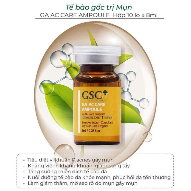 TẾ BÀO GỐC Mụn GSC+ 8ml (CAM KẾT CHÍNH HÃNG)