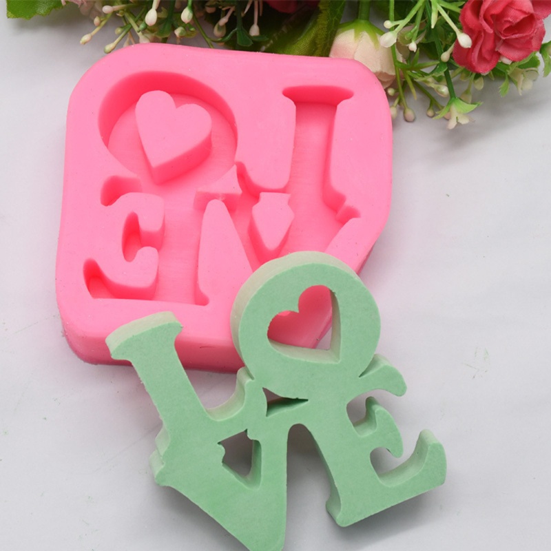 Khuôn Silicone Làm Nhựa Resin Hình Chữ Love / Ký Tự / Trái Tim
