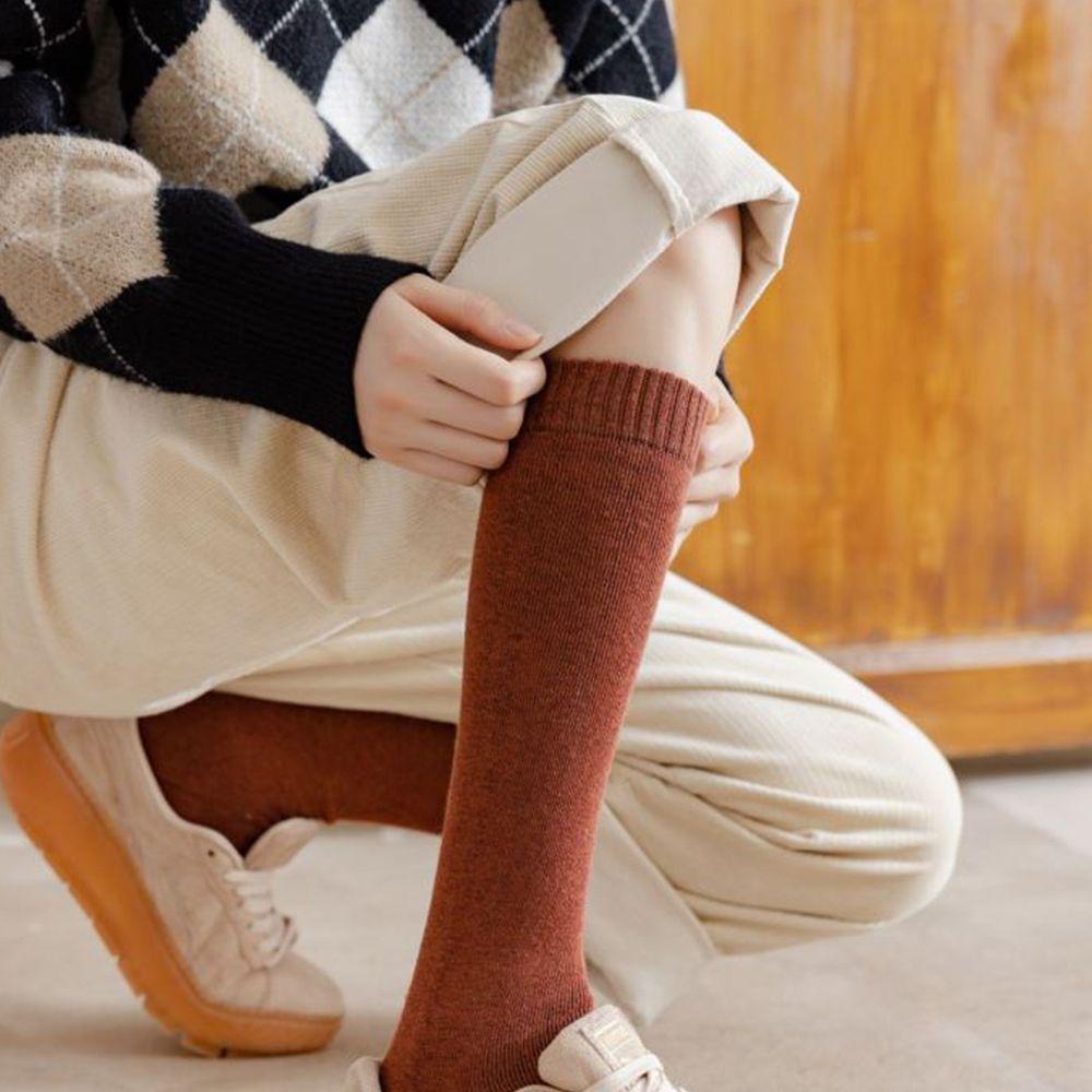 Vớ Cotton Màu Sắc Đơn Giản Phong Cách Đường Phố Hàn Quốc Cho Nữ