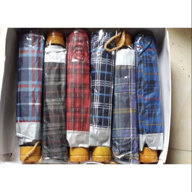 Ô gấp 3 kẻ và 1màu hàng đẹp đường kính tán 110cm có lớp bạc chống tia uv