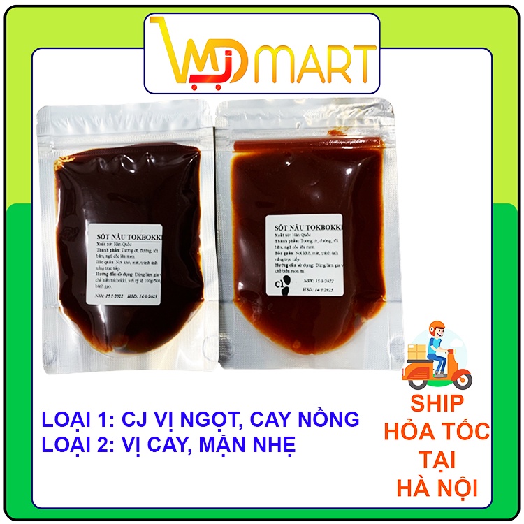 Sốt nấu tokbokki Hàn quốc vị cay ngọt và mặn nhẹ gói 100g