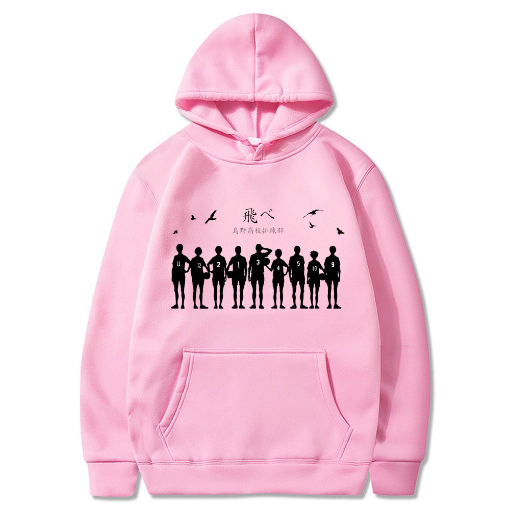 Áo hoodie cotton Chui Đầu In Logo Haikyuu Nhật Bản Làm Quà Tặng Cho Bạn Thân 928