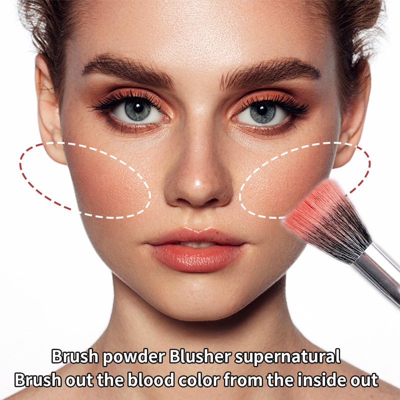 1 Cọ Trang Điểm Hai Lớp Tay Cầm Bằng Len Màu Sắc Xinh Xắn