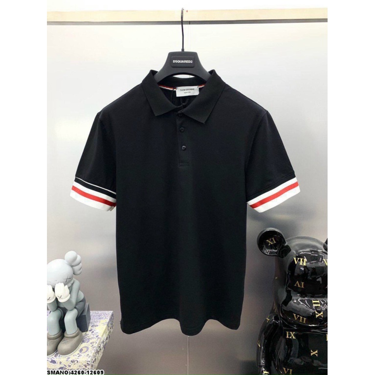 Áo Thun Nam Cổ Trụ Phối 2 Sọc Tay Vải Cotton Cao Cấp Mềm Mịn Thiết Kế Sang Trọng Lịch Lãm [NEW UNISEX]