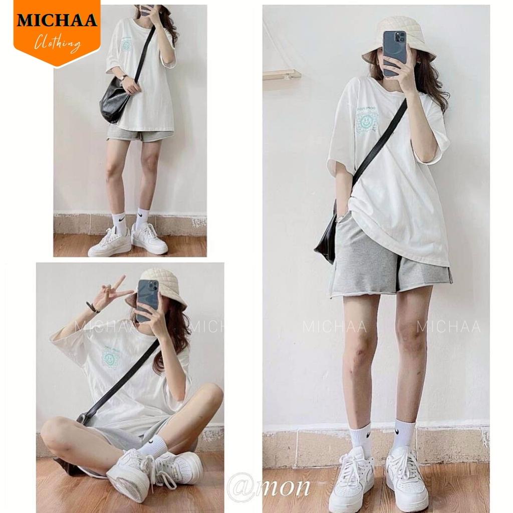 Quần Short NỈ DA CÁ Unisex  Quần Đùi Chất Nỉ Da Cá Nam Nữ Đều Mặc Được Basic - MICHAA