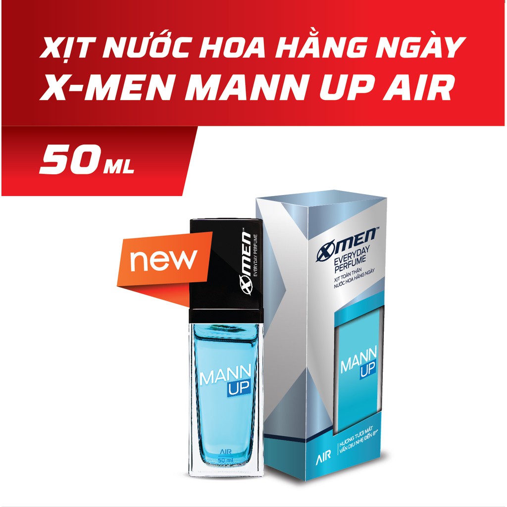 Xịt nước hoa hằng ngày X-Men Everyday Perfume Mann Up Air 50ml